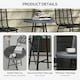 image 5 of Outsunny PE Rattan Side Table for Indoor, Outdoor, Balcony, Patio, Grey