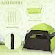 image 6 of PawHut Foldable Dog Cat Tent with Water-Resistant Oxford Cloth, Carry Bag Green