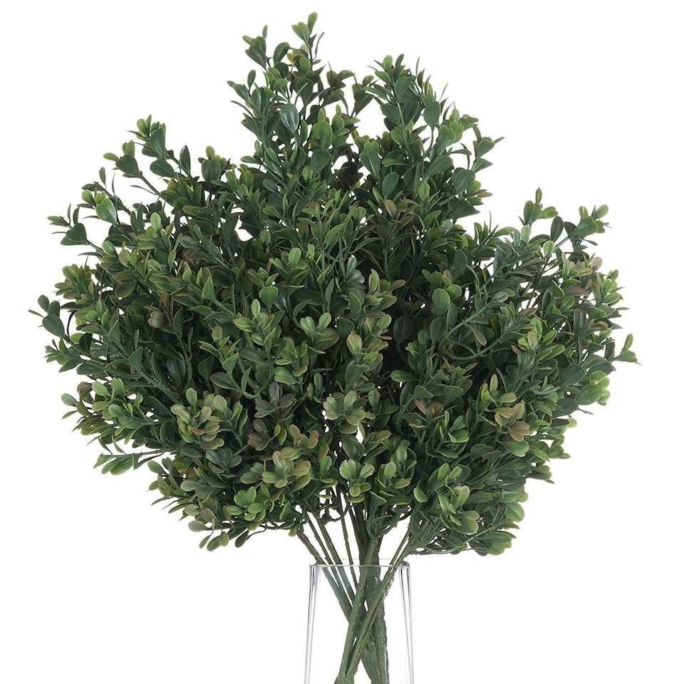 image 1 of Hill Interiors Artificial Faux Red Tipped Leaf Spray - Green - One Size