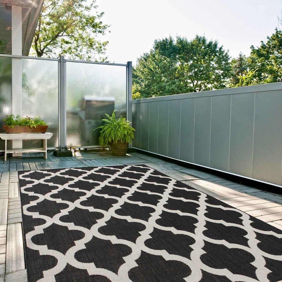 image 1 of The Rugs Outdoor Indoor Moroccan Garden Patio Rug Weatherproof Jet Washable | 400