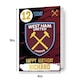 image 2 of West Ham FC Personalise Birthday Card With Sticker Sheet