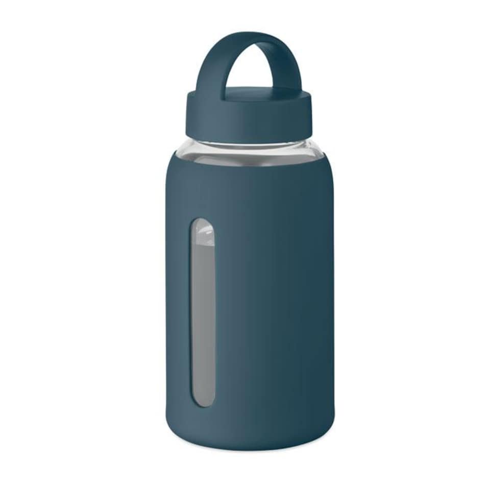 image 1 of MidOcean Boris Borosilicate Glass 600ml Water Bottle | Blue | French Navy | 1