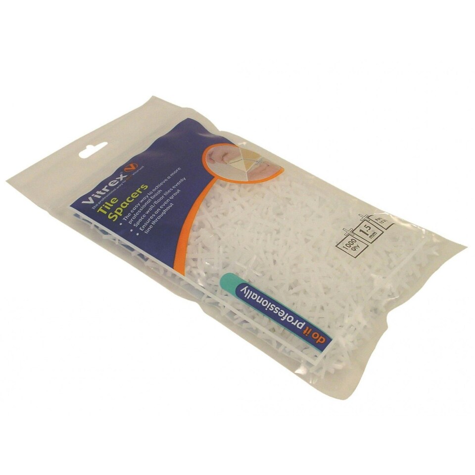 Vitrex Wall Tile Spacers - Multi Colour - 1.5mm