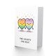 image 2 of Two Adorable Lgbtq Rainbow Kawai Hearts One Beat Valentine's Day Card
