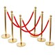 image 1 of 6 Prestige Brass Poles With 4 Red Velvet Ropes