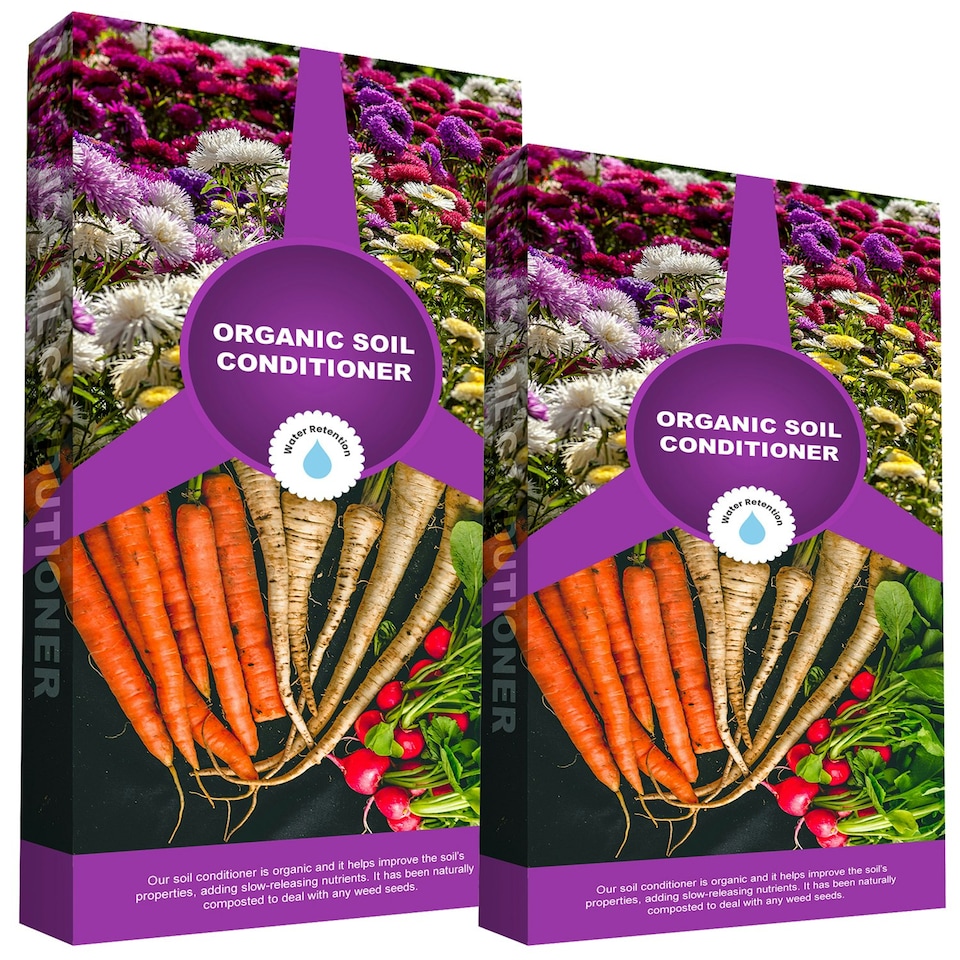 image 1 of 2 Bags (120 Litres) Organic Soil Conditioner Compost Bags Ideal For Planting, Flower Beds, Sowing Baskets & Tubs