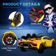 image 6 of HOMCOM Lamborghini SVJ 12V Ride-On Car w/ Lights Music Remote 3-8 Yrs Yellow