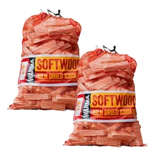 Warma Netted Natural Wood Kindling Sticks - 2 x 3kg Nets