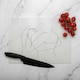 image 2 of line art hug Designer Glass Chopping Board | Multi