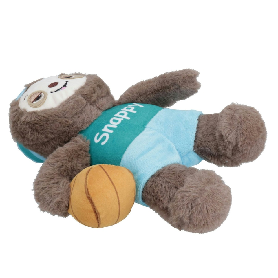 image 1 of Plush Soft Sporty Sloth Snappy Dog Toy Cuddly Play Toy Gift With Squeak