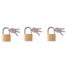 Blackspur Brass Padlocks - 2cm - Pack of 3