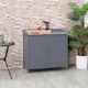 image 2 of Outsunny Garden Storage Cabinet Potting Bench 98W x 48D x 95.5Hcm Grey