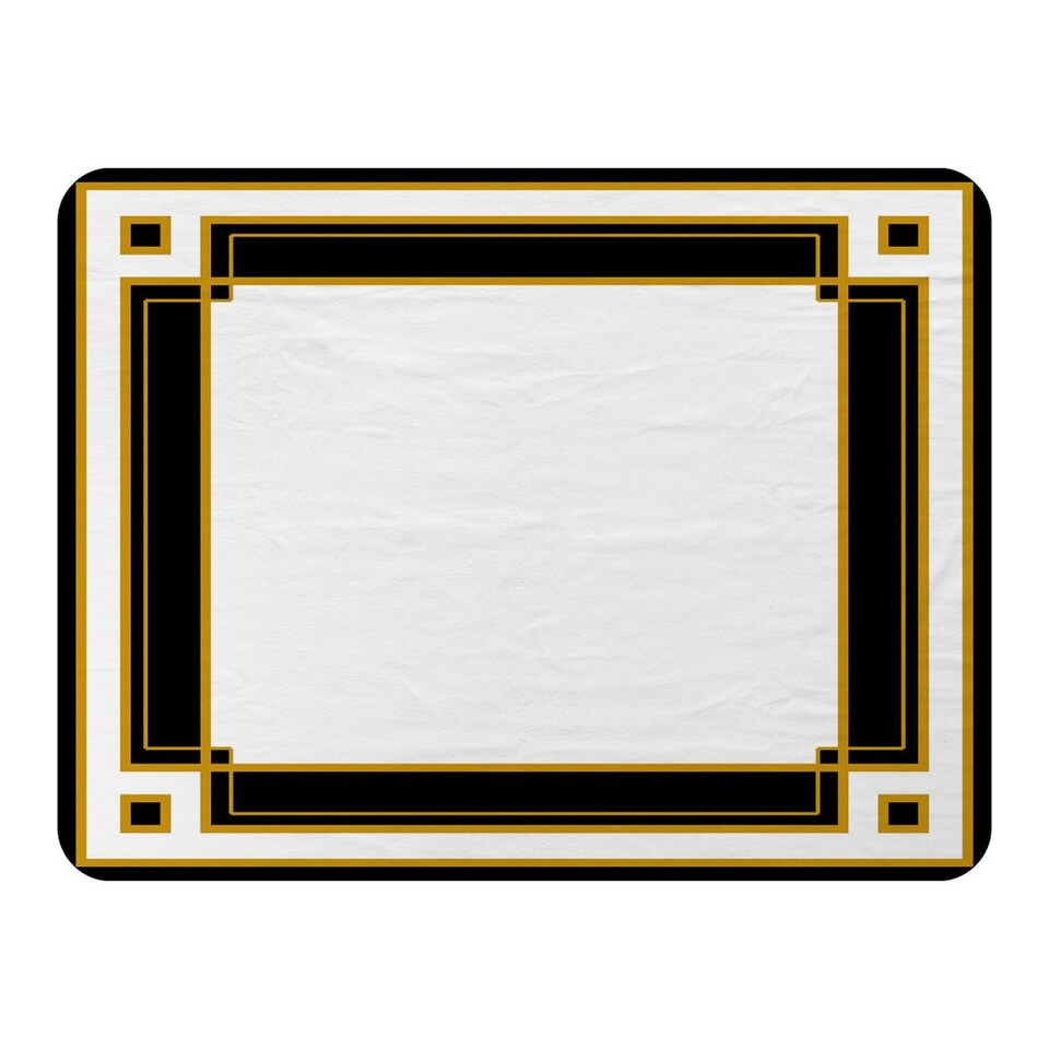 image 1 of Art Deco Black & Gold (Blanket)