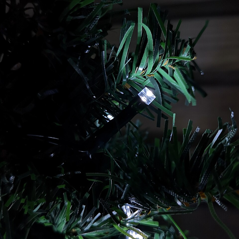 image 1 of 6pc 5m Christmas Green Tree Outdoor Path Lights with 15 White LEDs per Tree | Green | Green