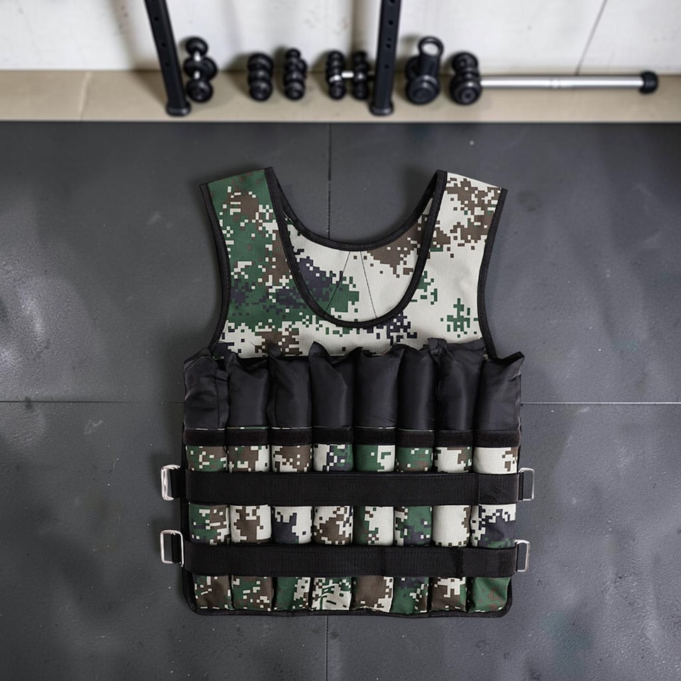 image 1 of Weighted Running Vest Fitness Gilet 20kg Adjustable Weight Jacket
