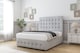 image 2 of Sloomy Berlin Silver Naples Divan Bed With Mattress 4 Drawers With 54" Floor Standing Headboard & 12" Matching Footboard 5' King | Silver | Silver | King | 1