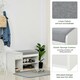 image 4 of HOMCOM Multi-Storage Shoe Bench Drawer 3 Compartments Cushion Home Boots White White
