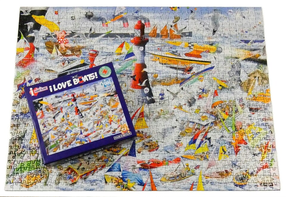 image 1 of Mike Jupp I Love Boats 1000 Piece Jigsaw Puzzle