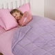 image 3 of OHS Kids 3kg Teddy Fleece Sensory Stress Anxiety Relief Weighted Blanket, 100x150cm - Lilac
