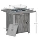 image 5 of Outsunny Propane Gas Fire Pit Table for Garden, 40000 BTU Smokeless Firepit Outdoor Patio Heater with Waterproof Cover, Glass Screen, Glass Beads and Lid, Wood Effect, 71 x 71 x 63cm, Grey