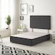 image 2 of Texas Divan Bed Base with 2 Drawers & 30 Inch Headboard Plush Velvet | Black | Black