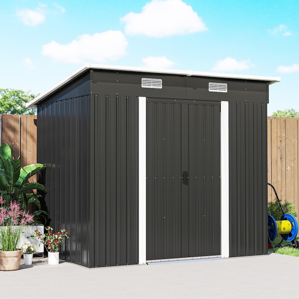 image 1 of Outsunny 7 x 4ft Outdoor Garden Storage Shed for Garden