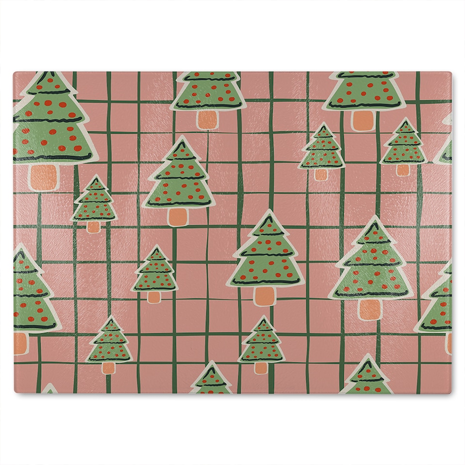 image 1 of Winter Cookies Dining Glass Chopping Board | Multi
