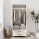 image 3 of DEVON Wardrobe 2 Door 2 Drawer Modern Bedroom Clothes Storage Hanging Rail 180cm | Grey | Grey White | 1