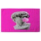 image 1 of Plaster statue,  David's head in pixel glasses Designer Bath Towel | Multi