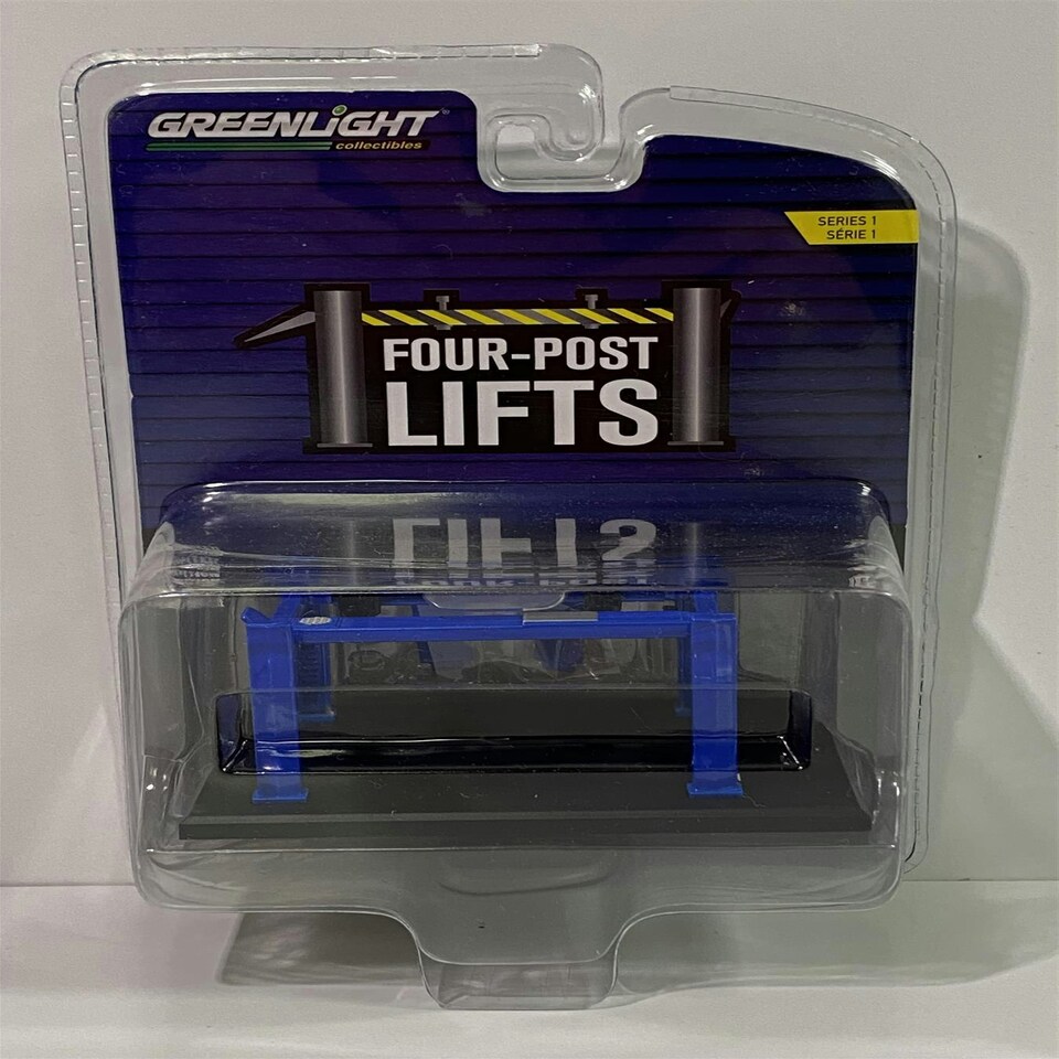 image 1 of Blue Four Post Lift 1:64 Scale Greenlight 16100A