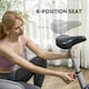 image 5 of SPORTNOW Exercise Bike, Quiet Stationary Bike with 8-Level Magnetic Resistance, Heart-Rate Sensor, Adjustable Seat, Wheels and LCD Monitor, for Home Gym Workout, Grey | Grey