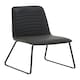 image 2 of Interiors by Premier Foundry Black Leather Effect Chair, Easy to Clean Outdoor Chair, Body Supportive High Back Accent Chair