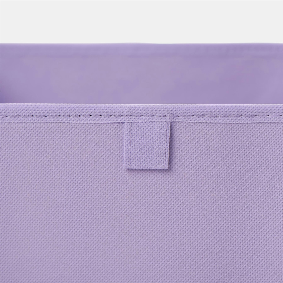 image 1 of OHS Foldable Fabric Storage Boxes Collapsible Square Cube Organiser | Purple | Lilac