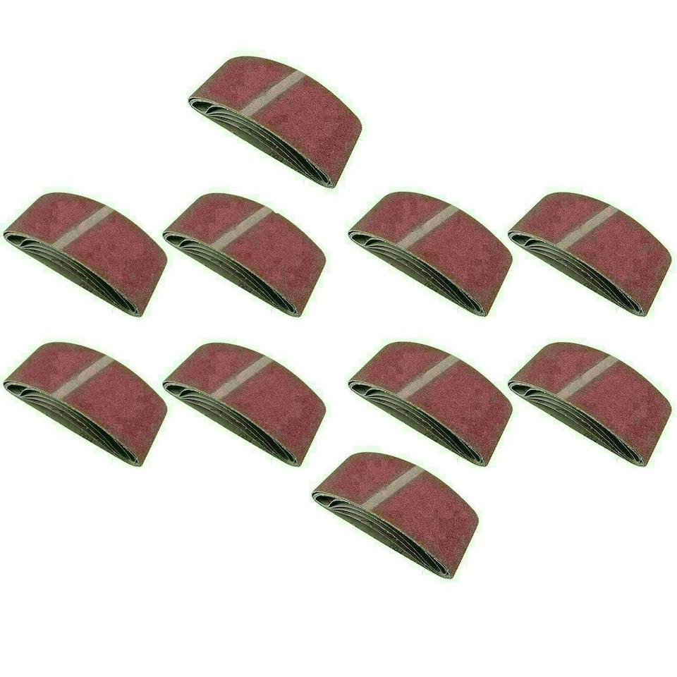 image 1 of 457mm x 75mm 60 Grit Medium Sander Grinder Sanding Belts Abrasive Discs 50pk