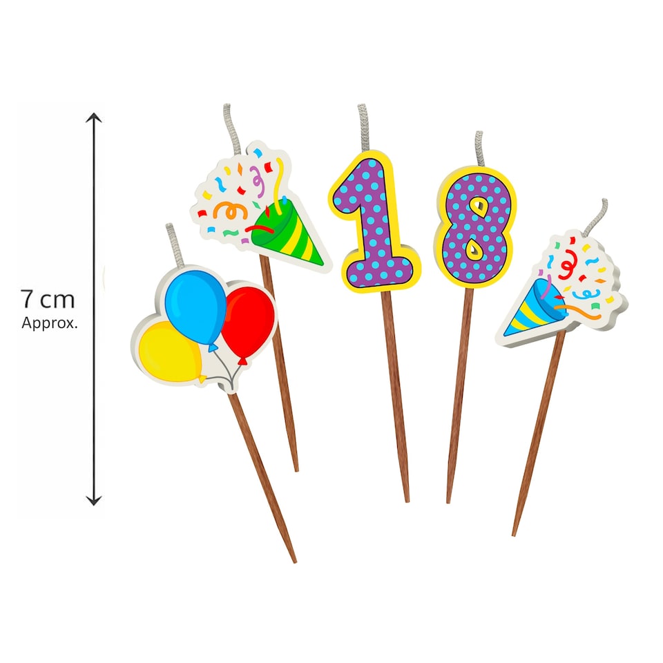 image 1 of Milestone 18th Birthday Cake Candle Set