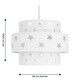 image 4 of White Star Two Tier Light Shade | White | Large | 1