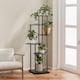 image 1 of Living and Home 6-Tier Modern Plant Stand Shelf Plant Display Rack | Black | 6 Tiers