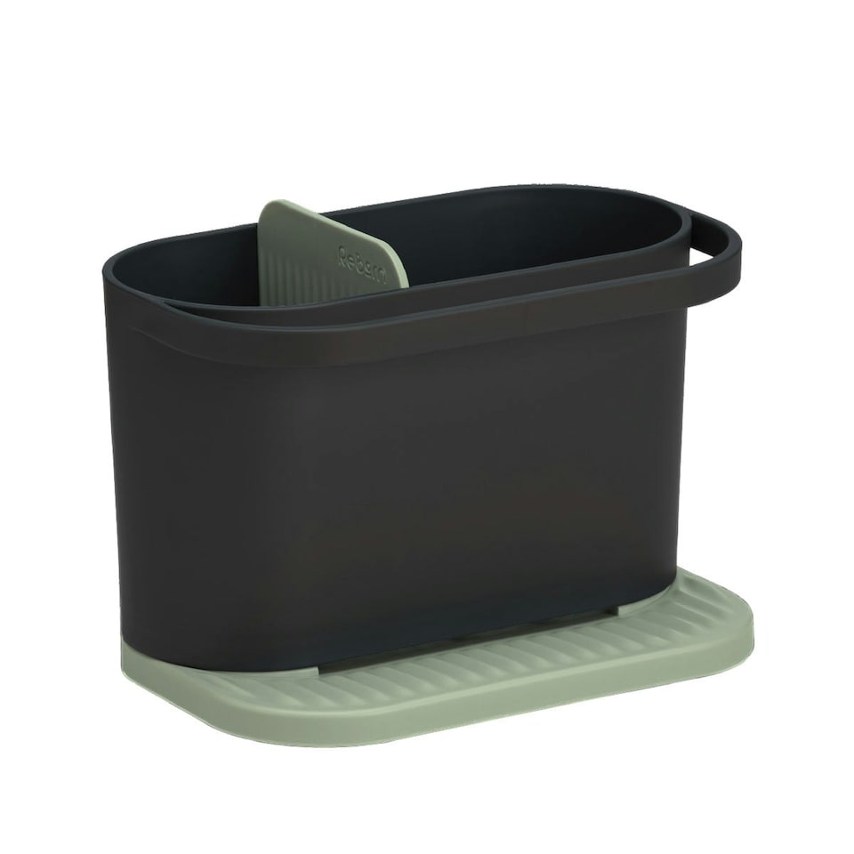 image 1 of ReBorn Recycled Sink Tidy Green | Sage Green & Charcoal Grey