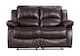 image 3 of Faux Leather Brown 2 Seater Manual Recliner Sofa VALENCIA