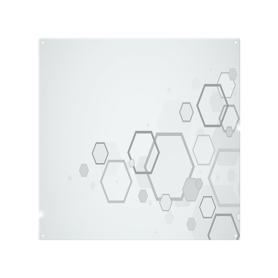 image 1 of Abstract Hexagon Splash Back | White