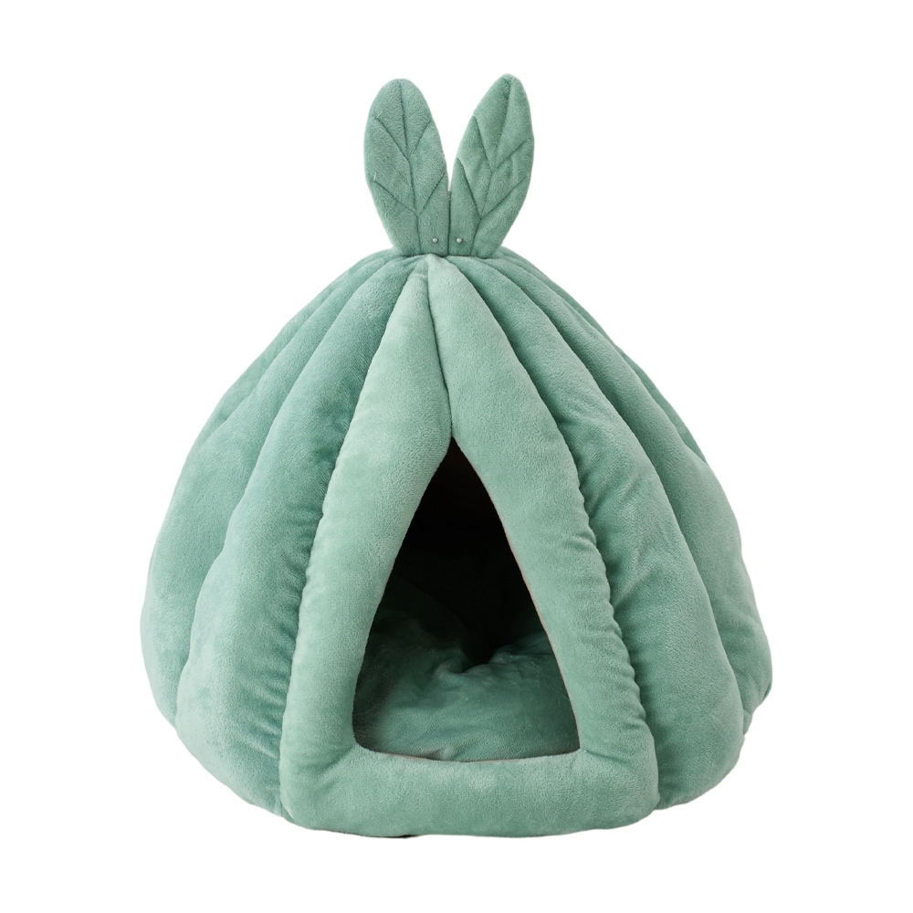 Living and Home Pumpkin-shaped Cat Cave Bed with Removable Cushion