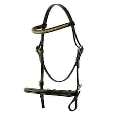 Hy In-Hand Leather Bridle - Black - Pony