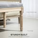 image 4 of HOMCOM End of Bed Bench Tufted Upholstered Foot Stool, Light Grey