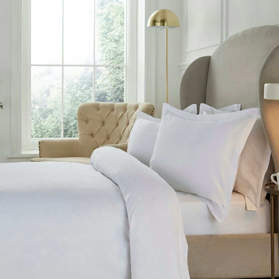 image 1 of Liddell 400 Thread Count Egyptian Cotton Duvet set Super King White