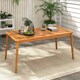 image 9 of COSTWAY Patio Table Outdoor Dining Table for 6 People Brown