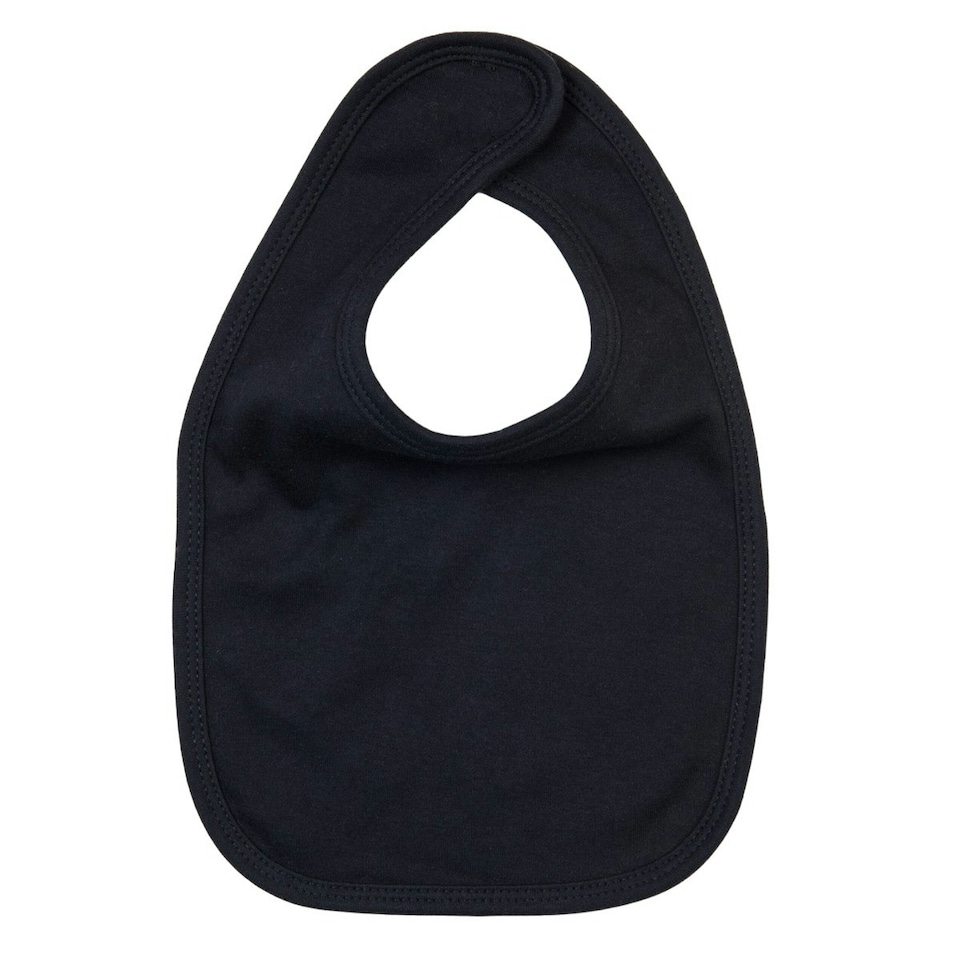 Babybugz Baby Plain Bib - Black - One Size