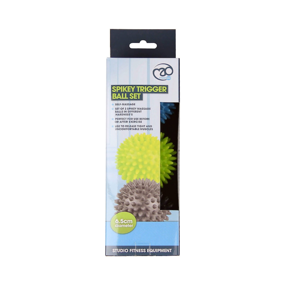 image 1 of Fitness Mad Spikey Massage Balls - Set of 3