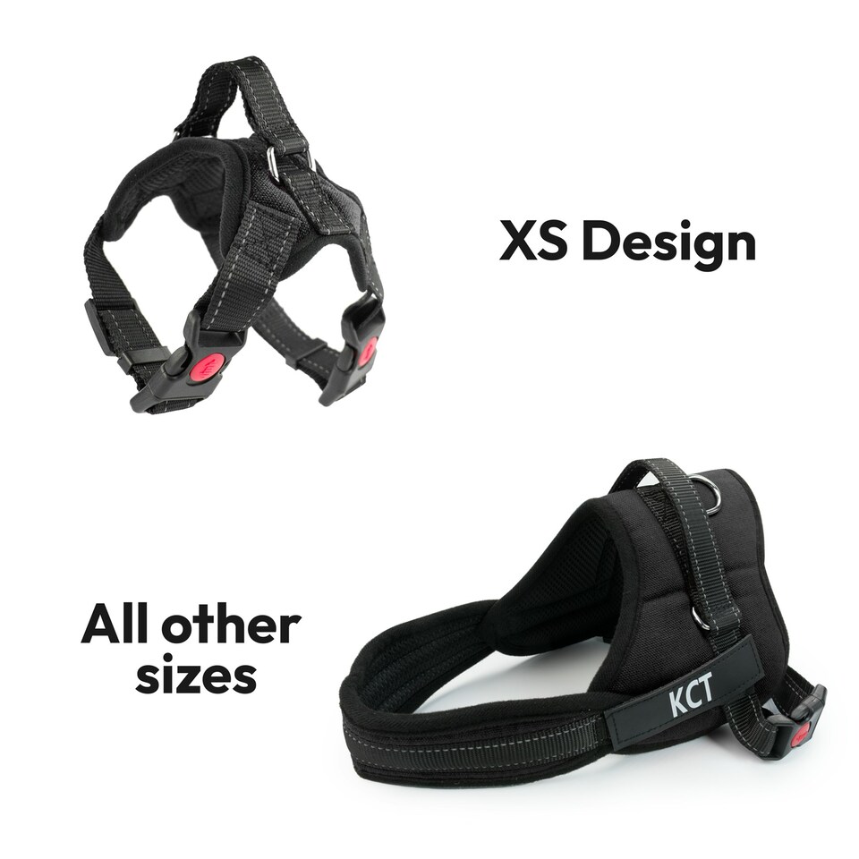 image 1 of KCT Extra Small Black Padded Dog Harness Black | XS