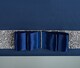 image 4 of FURNISHED Blackout Roller Blind with Silver Glitter Trim and Navy Bow Cut to Size | Blue | Navy | (W) 180cm x (L) 165cm