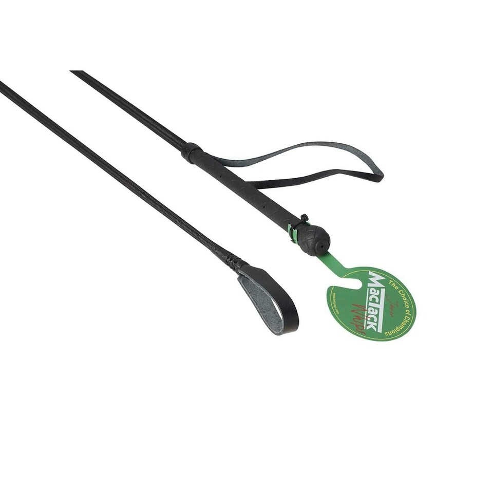 image 1 of MacTack Childrens Riding Whip With Handle And Keeper - Black - 24 inches